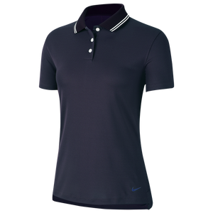 Nike Dry Victory Solid Golf Polo - Women's - College Navy/White/White