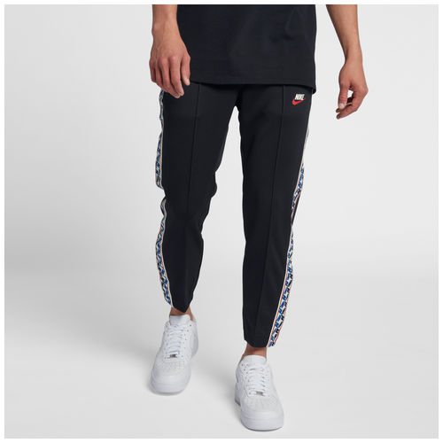 nike taped poly track pants black