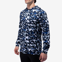 Eastbay Pursuit Long Sleeve Pullover Hoodie - Men's - Blue / White