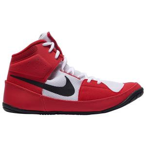 red and black nike wrestling shoes