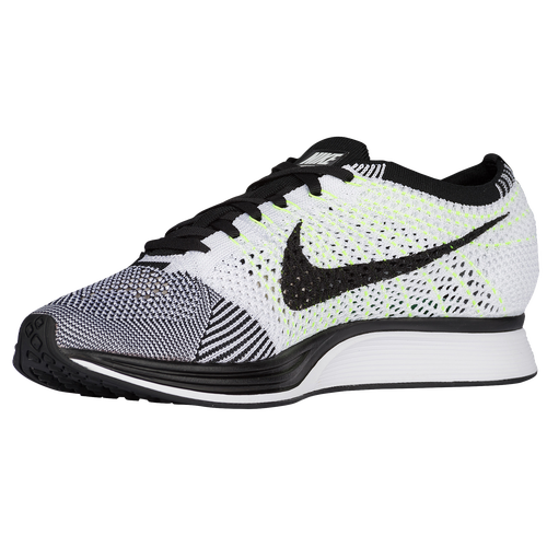 Nike Flyknit Racer - Men's - Running - Shoes - Black/White/Volt Main Product Image
