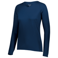Augusta Sportswear Team Attain Wicking Long Sleeve T-shirt - Women's - Navy