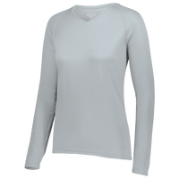 Augusta Sportswear Team Attain Wicking Long Sleeve T-shirt - Women's - Silver