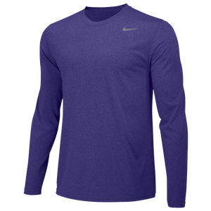 Nike Team Legend Long Sleeve Poly Top - Men's - Court Purple/Cool Grey