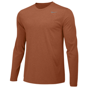 Nike Team Legend Long Sleeve Poly Top - Men's - Desert Orange/Cool Grey