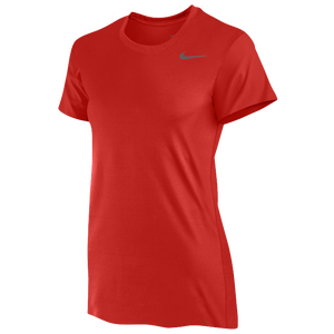 Nike Team Legend Short Sleeve T-Shirt - Women's - Scarlet/Cool Grey