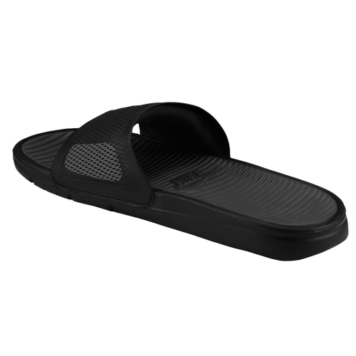 Nike Benassi Solarsoft Slide - Men's - Casual - Shoes - Black/Grey/Black