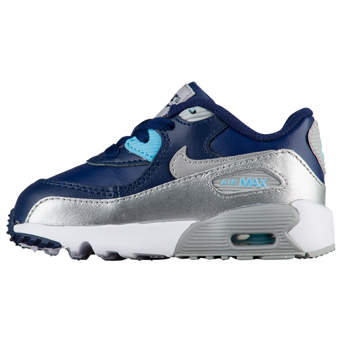 Nike Air Max 90 - Girls' Toddler - Casual - Shoes - Binary Blue ... Nike Air Max 90 - Girls' Toddler - Casual - Shoes - Binary Blue/Matte Silver/Vivid Sky
