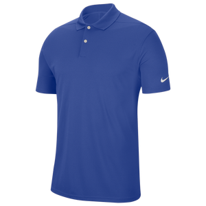Nike Dry Victory Solid Golf Polo - Men's - Game Royal/White