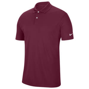 Nike Dry Victory Solid Golf Polo - Men's - Team Maroon/White