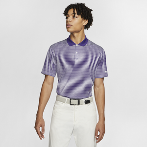 Nike Dry Victory Stripe Golf Polo - Men's - Court Purple/White