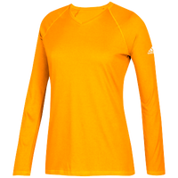 adidas Team Climalite Long Sleeve T-Shirt - Women's - Gold / Gold