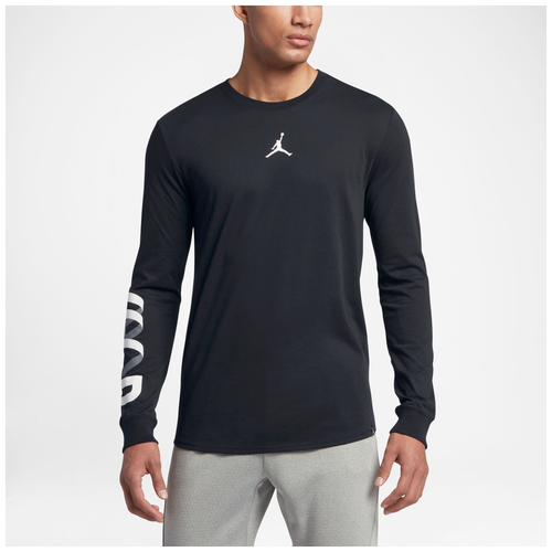 Jordan Air Up Long Sleeve DriFIT TShirt Men's Basketball Clothing Black
