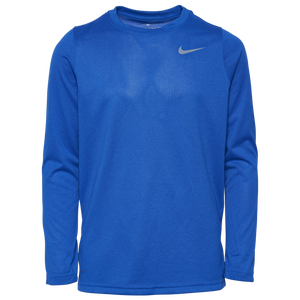 Nike Team Legend Long Sleeve Poly Top - Boys' Grade School - Game Royal/Cool Grey