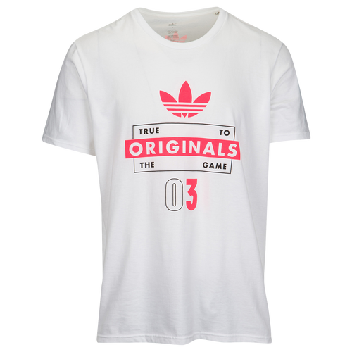 adidas Originals Graphic T-Shirt - Men's - Casual - Clothing - White/Turbo