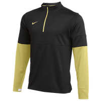 Nike Team Authentic Therma 1/2 Zip Top - Men's - Black / Yellow