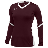Nike Team Hyperace Long Sleeve Game Jersey - Women's - Maroon / White
