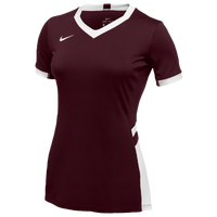 Nike Team Hyperace Short Sleeve Game Jersey - Women's - Maroon / White
