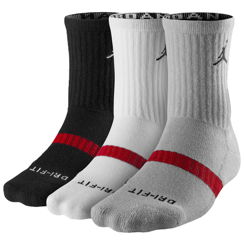 Jordan Dri-Fit Crew Sock 3 Pack - Basketball - Accessories - Black ...