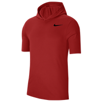 Nike Nike Dry-Fit Cotton S/S Hoodie Tee - Men's - Red
