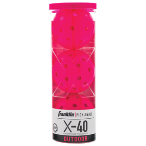 Franklin X-40 Outdoor Pickleballs 3Pk - Adult - Pink
