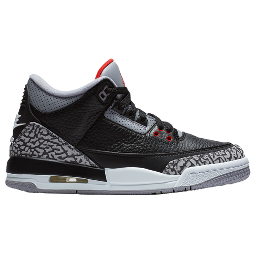 Jordan Retro 3 - Boys' Grade School - Basketball - Shoes - Black/Fire ...