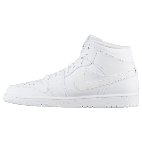 Jordan AJ1 Mid - Men's - Basketball - Shoes - White/Pure Platinum