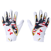 Under Armour Radar Stars & Stripes Softball Batting Gloves - Women's - White / Navy