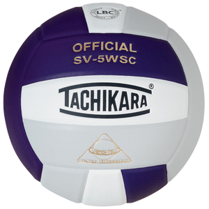 Tachikara SV-5WSC Volleyball - Adult - Purple/White/Silver Grey