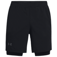 Under Armour 7" Launch Stretch Woven 2in1 Run Short - Men's - All Black / Black