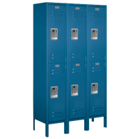 Salsbury Assembled Double Tier Standard Locker - Blue / Blue