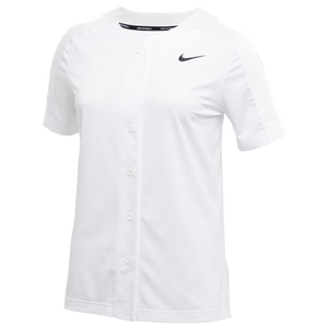 Nike Team Stock Vapor Select Full Button Jersey - Women's - White/Black/Black