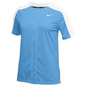 Nike Team Stock Vapor Select Full Button Jersey - Women's - Light Blue/White/White