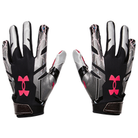 Under Armour Novelty Receiver Gloves - Youth - Silver / Black