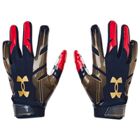 Under Armour Novelty Receiver Gloves - Youth - Navy / Silver