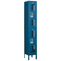 Salsbury Assembled Double Tier Vented Locker - Blue / Blue