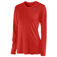Nike Team Legend Long Sleeve T-Shirt - Women's - Red / Red