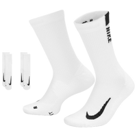 Nike Multiplier 2PK Crew Run Socks - Adult - Black