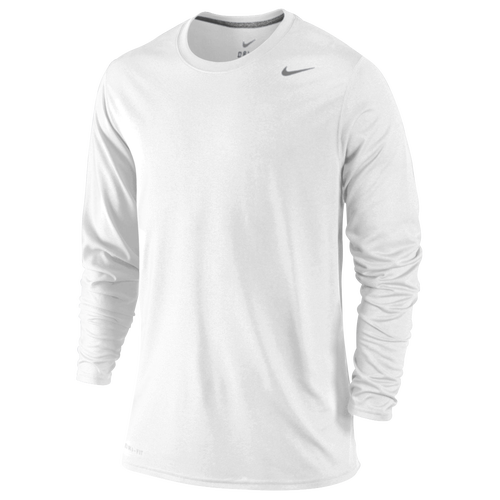 Nike Legend Poly Long Sleeve T-Shirt - Men's - Training - Clothing - White