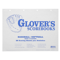 Glover's Scorebook Binder  Baseball Refills - White / Blue