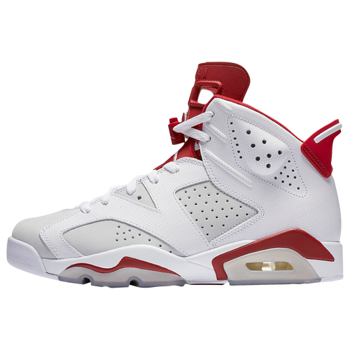 Jordan Retro 6 - Men's - Basketball - Shoes - White/Gym Red/Pure Platinum