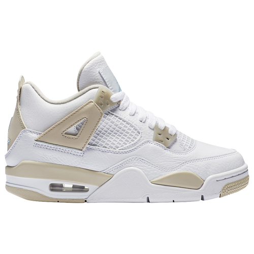 Jordan Retro 4 - Girls' Grade School - Basketball - Shoes - White ...