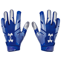 Under Armour F8 Receiver Gloves - Youth - Blue / Silver