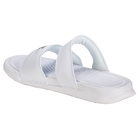 white nike slides two strap