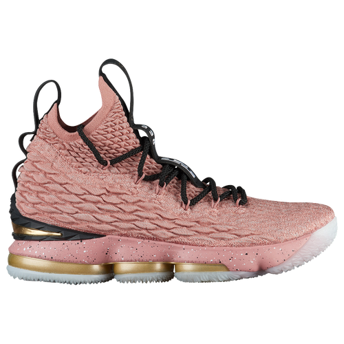 Nike LeBron 15 - Men's - Basketball - Shoes - James, Lebron - Rust Pink/Metallic Gold/Black