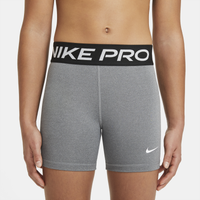 Nike Pro 3in Short - Girls' Grade School - Grey