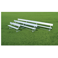 Fisher Athletic Team Aluminum Bench With Backrest