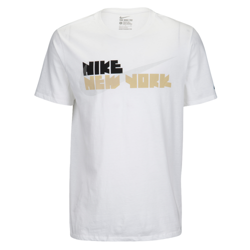 Nike Graphic T-Shirt - Men's - Casual - Clothing - White/Black/Gold