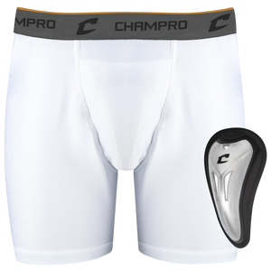 Champro Compression Boxer Short w/Cup - Boys' Grade School - White