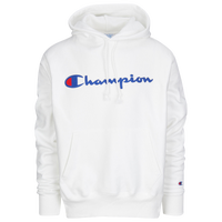 champion hoodie white and blue